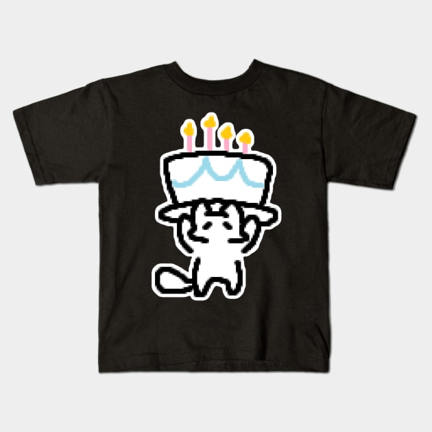 birthday kitty Kids T-Shirt by Kippicat